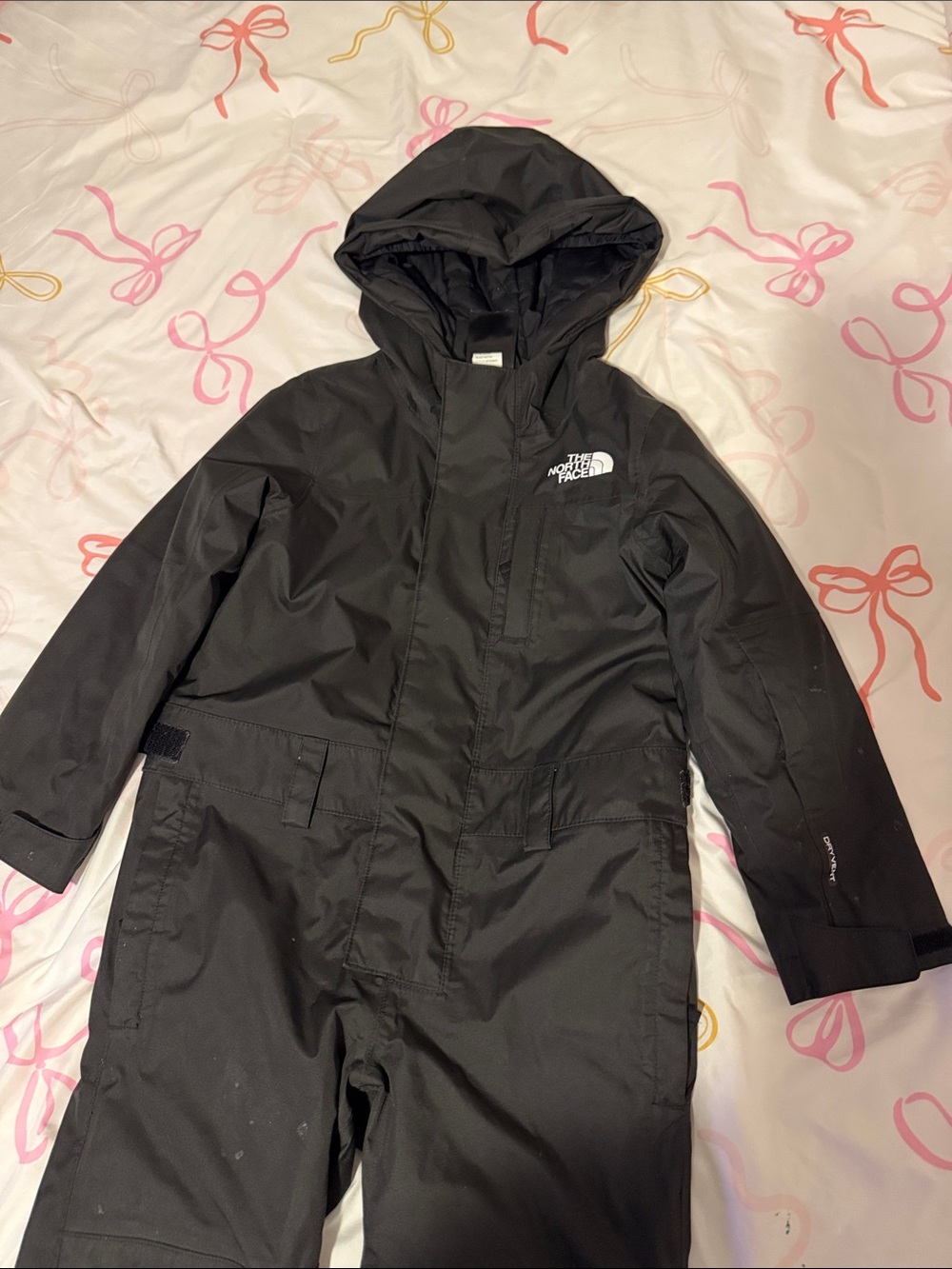 The North Face Kids Black Hooded Rain Suit